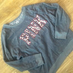 Victoria Secret PINK Leopard Logo Crew